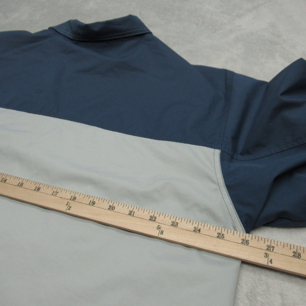 Adidas Jacket Windbreaker Mens Large Blue Cagoule Colorblock Full Zip VTG 90s - Picture 16 of 16